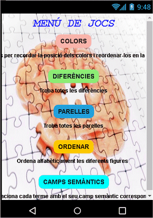 Disposici&oacute; dels elements