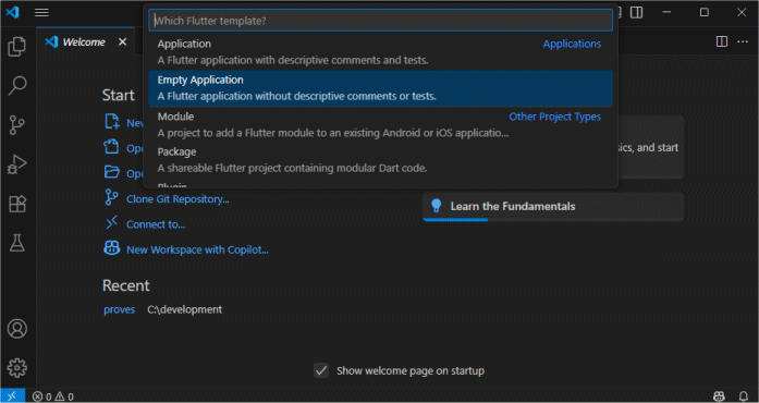 Empty Application