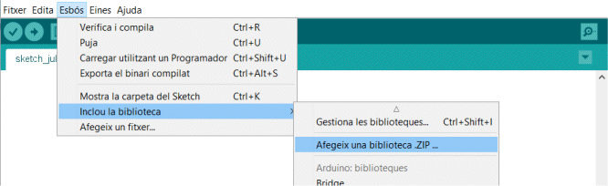 Instal&middot;laci&oacute; de biblioteques